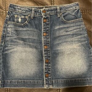 Hollister Blue High-Rise Denim Skirt